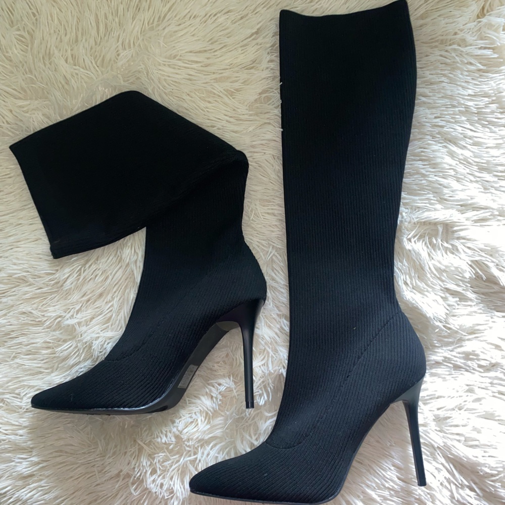 High heel tight boots